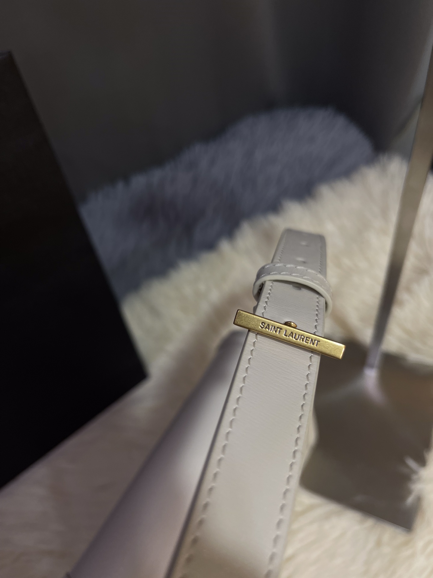 Saint Laurent YSL Solferino Medium Satchel Black white