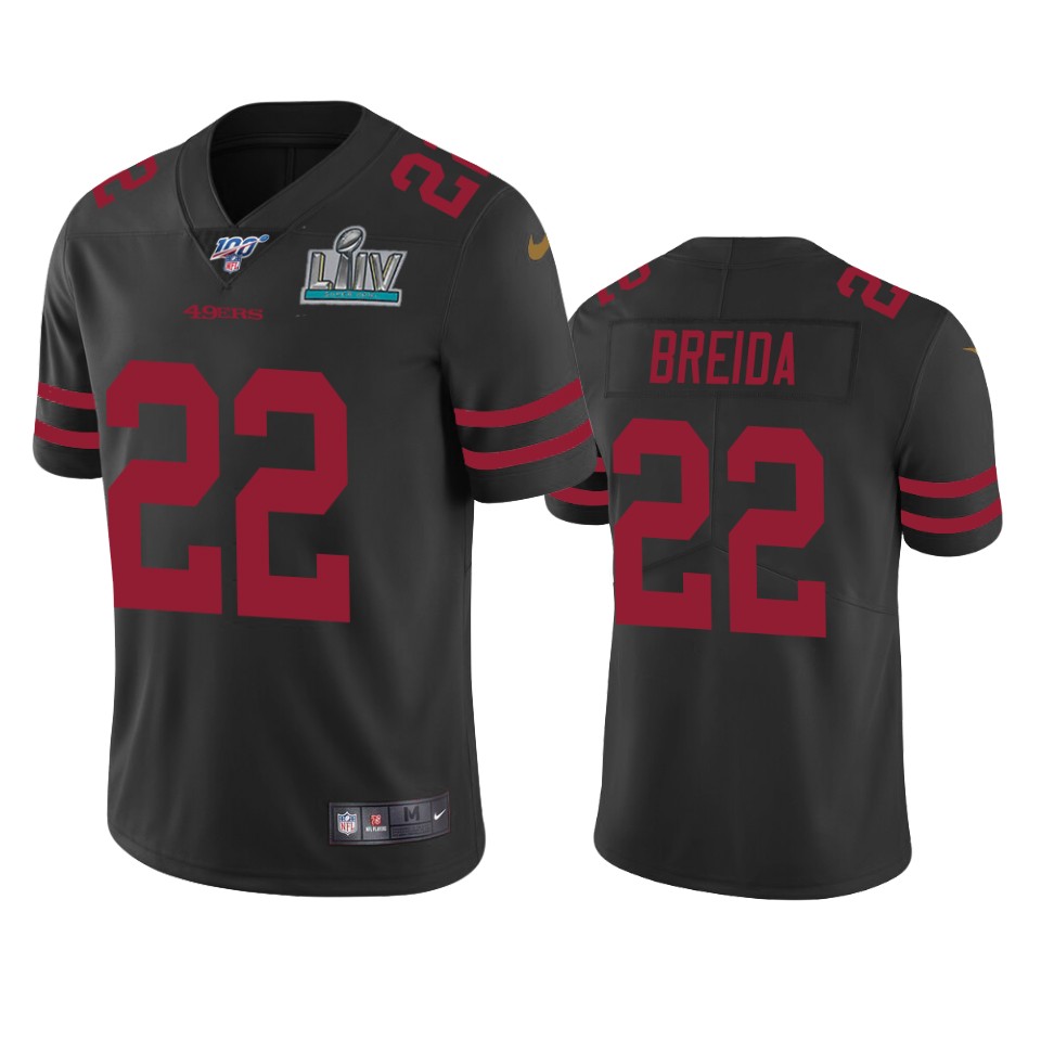 San Francisco  Matt Breida Black Super Bowl LIV Vapor Limited Jersey