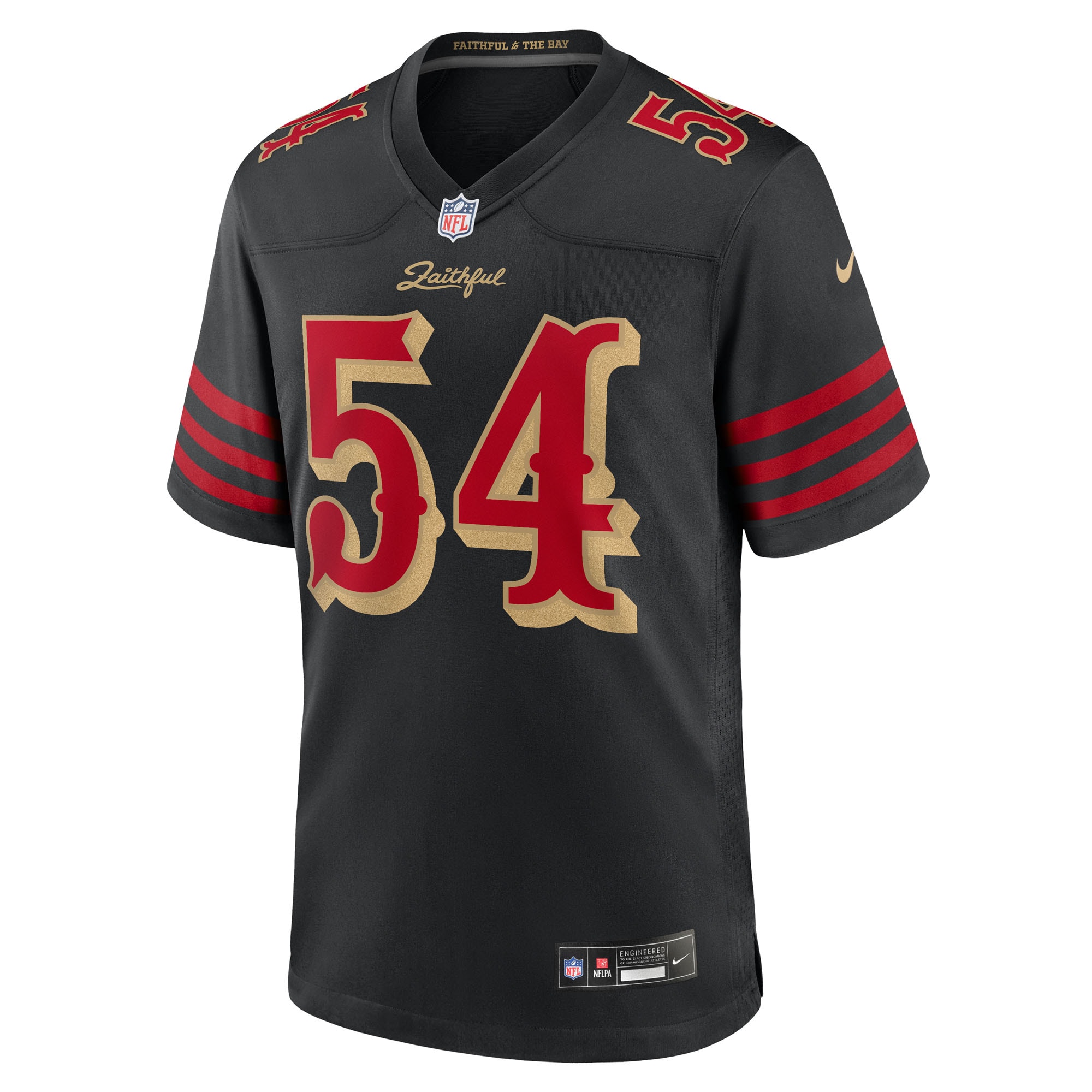 San Francisco 49ers Nike Game Rivalry  Jersey – Black – Fred Warner – Mens