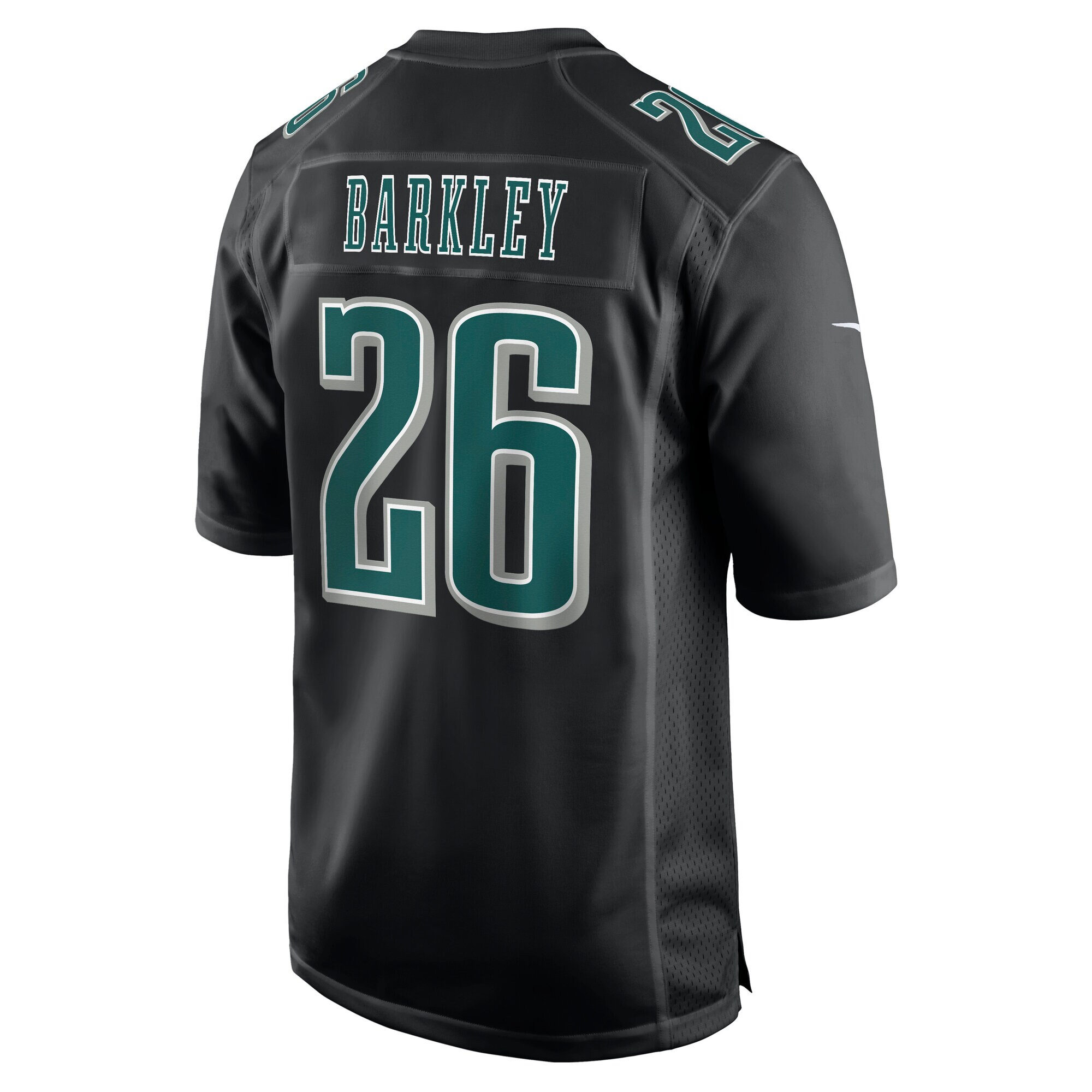 Saquon Barkley Philadelphia Eagles Nike Super Bowl LIX Fashion Game Player Jersey – Carbon Black