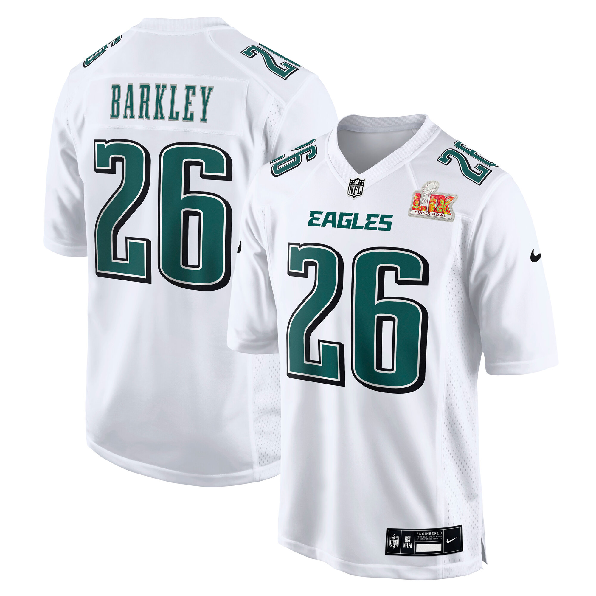Saquon Barkley Philadelphia Eagles Nike Super Bowl LIX Fashion Game Player Jersey – Carbon Black