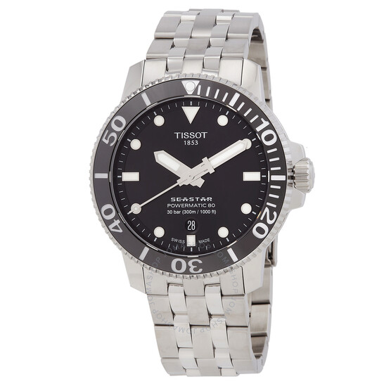 Seastar 1000 Automatic Black Dial Men's Watch T1204071105100