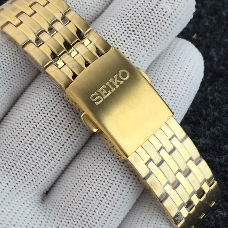 Seiko Gold Automatic Watch - Black Dial, Day-Date - Image 3
