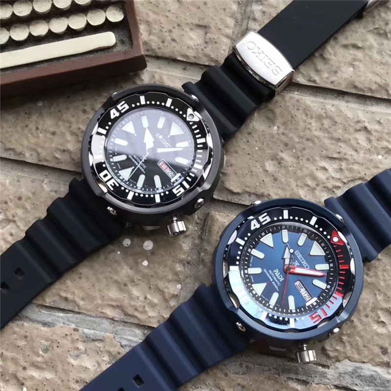 Seiko PADI Diver Watch - Blue Silicone Strap - Image 8