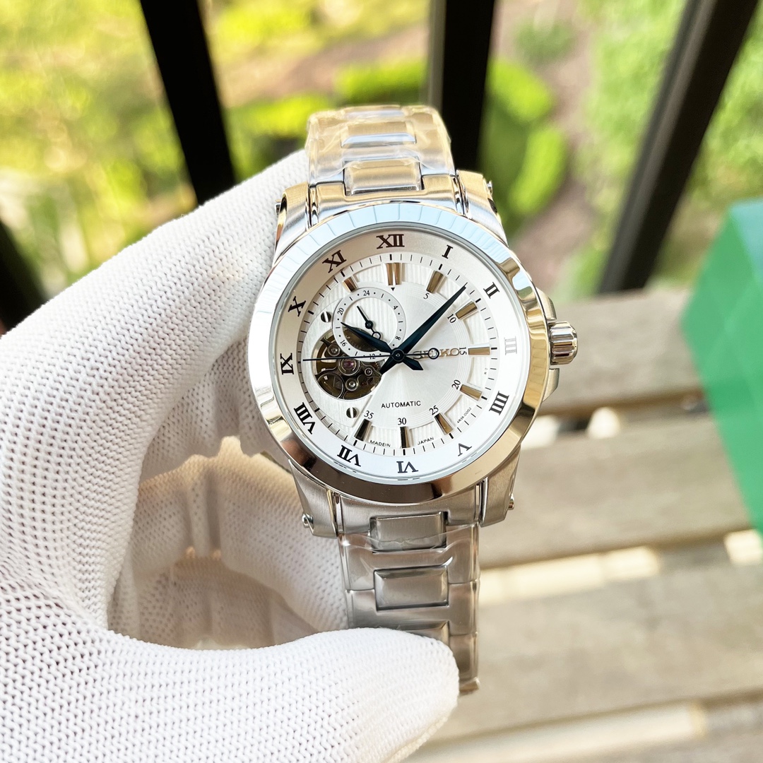 Seiko Automatic White Dial - Stainless Steel Watch - Image 5