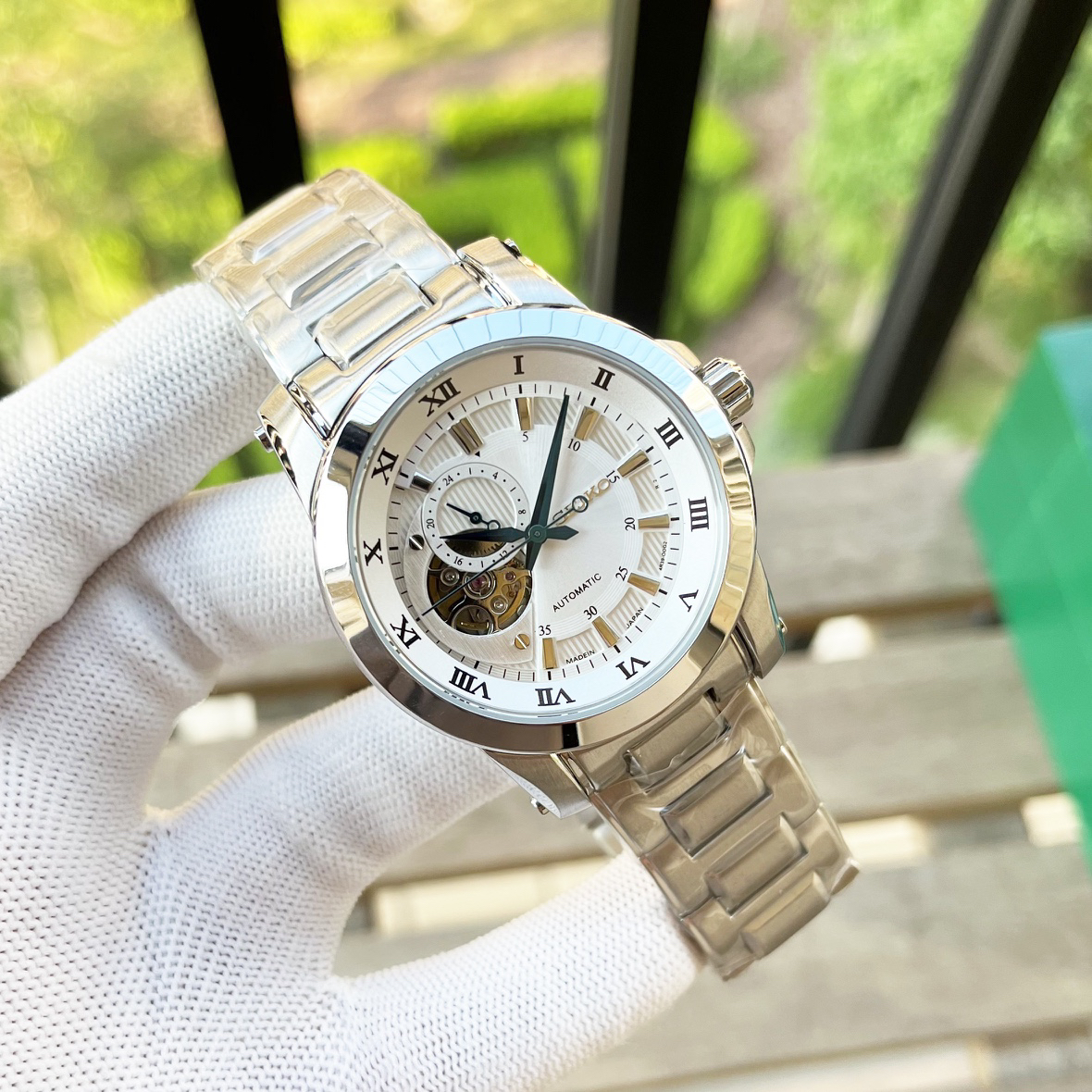 SOKOS Silver Automatic Watch - Open Heart Design - Image 3