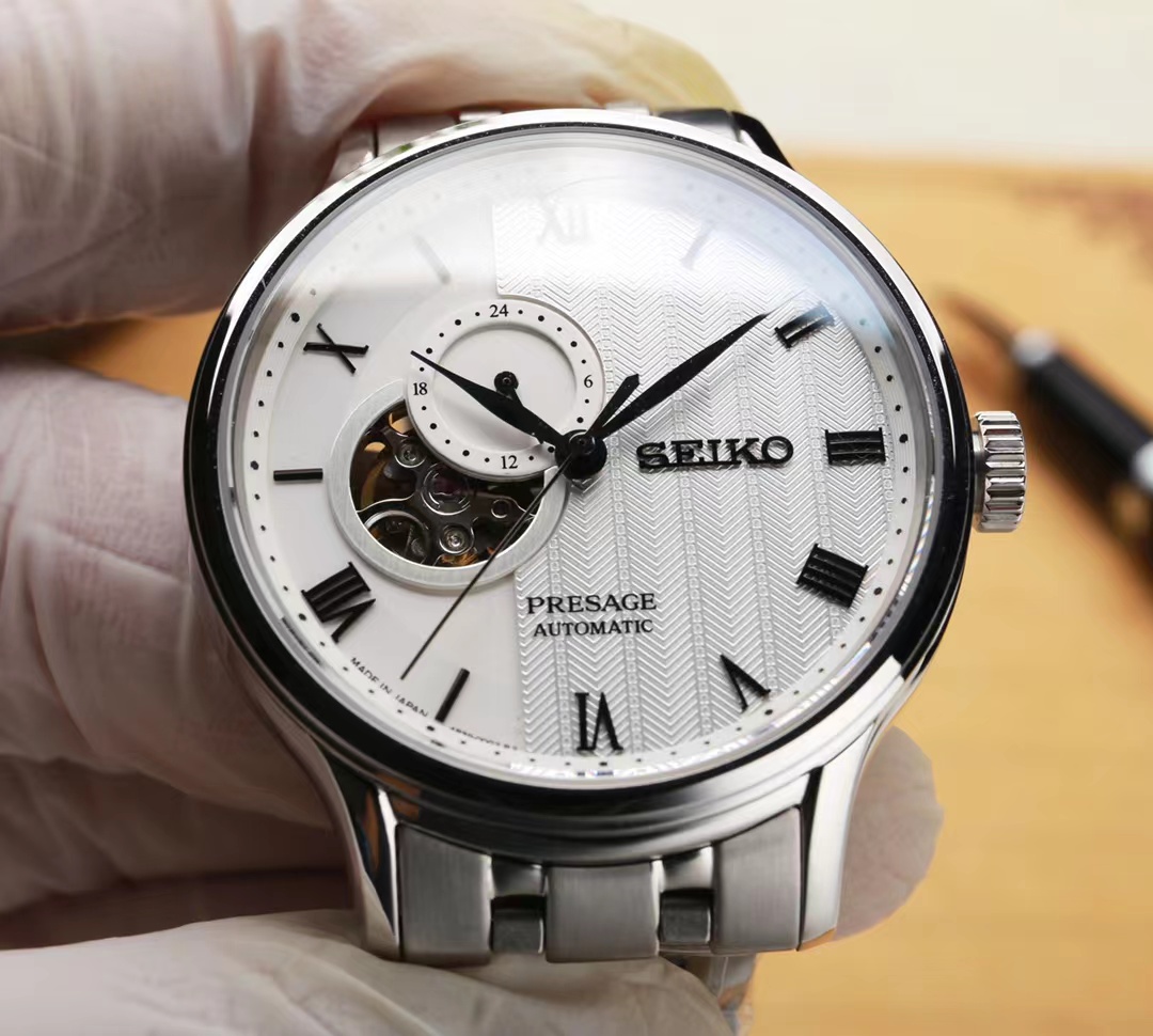 silver Seiko Presage Open Heart - Seiko Presage Open Heart - Silver - Image 4