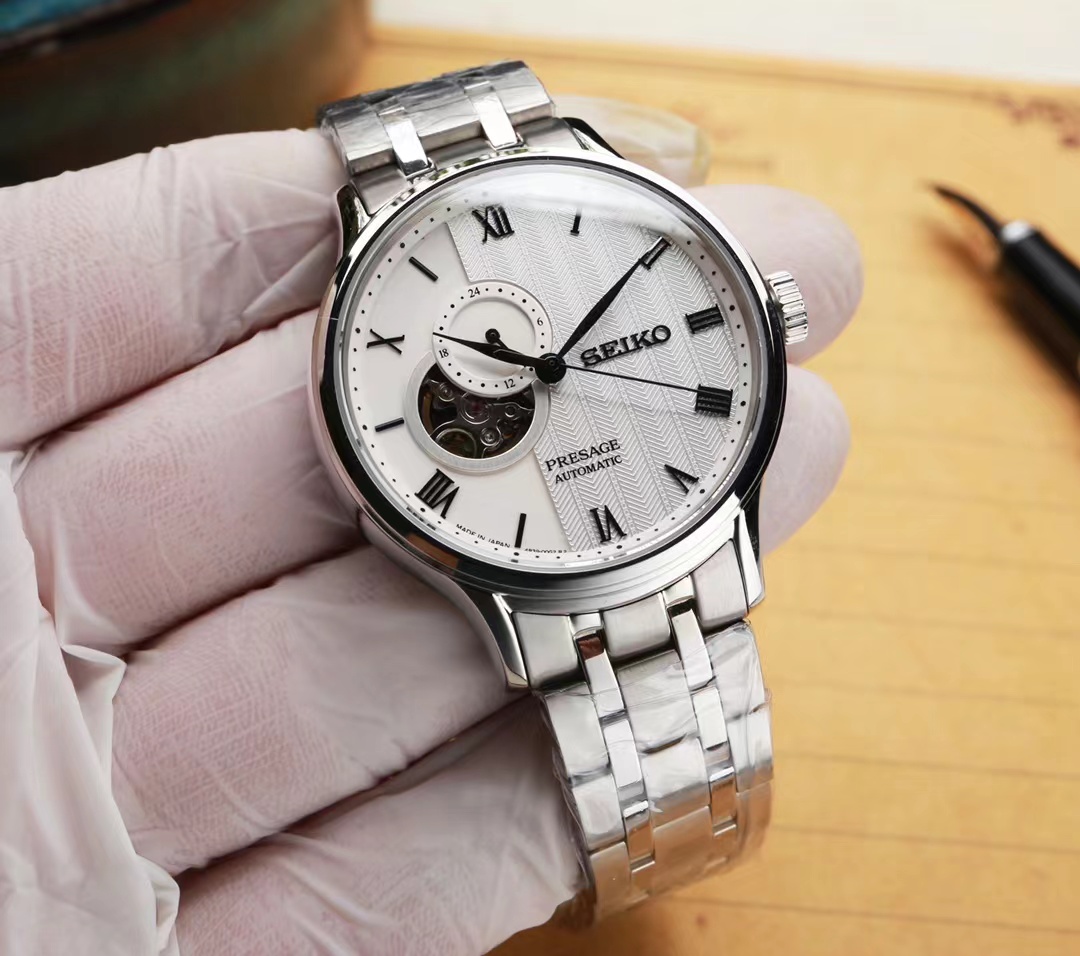 silver Seiko Presage Open Heart - Seiko Presage Open Heart - Silver - Image 7