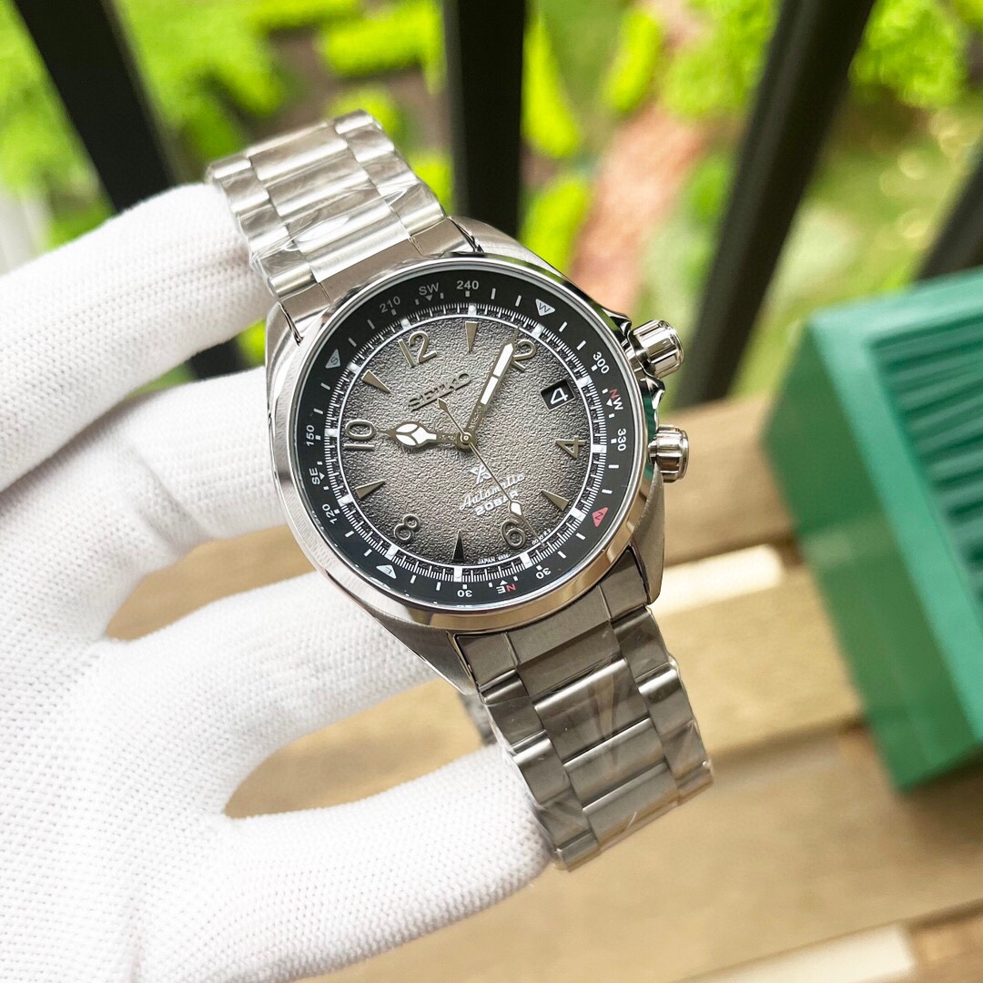 Seiko Alpinist SPB157J1 - Gray Dial Steel Bracelet Watch