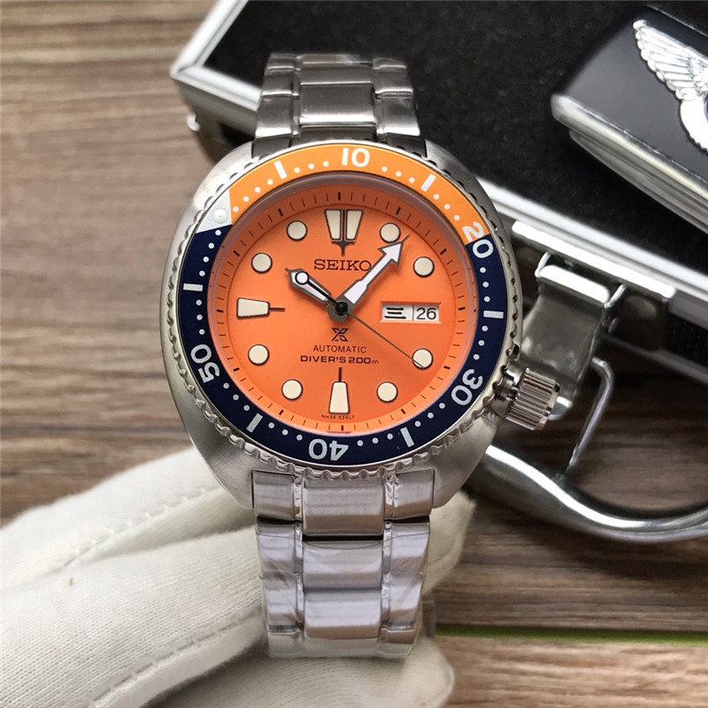 Seiko Orange Turtle Diver - Stainless Steel Automatic Watch - Image 9