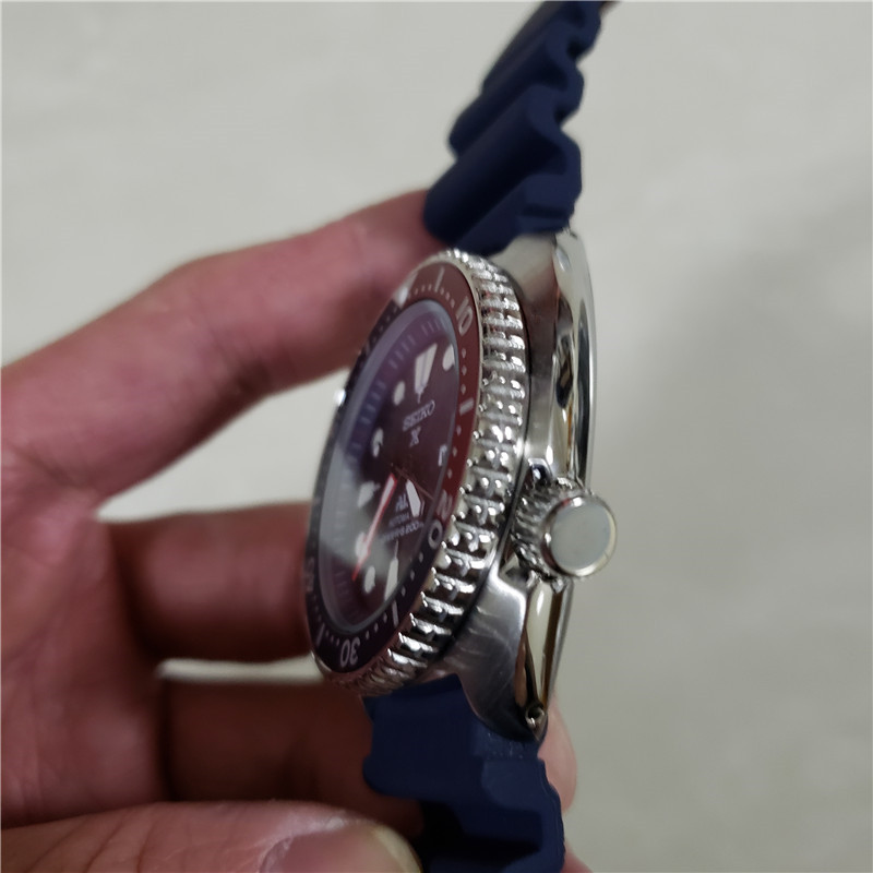 Seiko Prospex SRPE93 - Black Dial Blue Rubber Dive Watch - Image 5