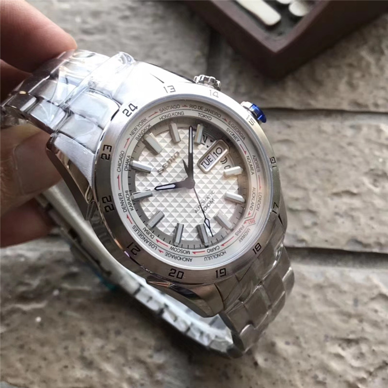 Seiko World Time Silver - Seiko World Time - Silver Automatic Men's - Image 6