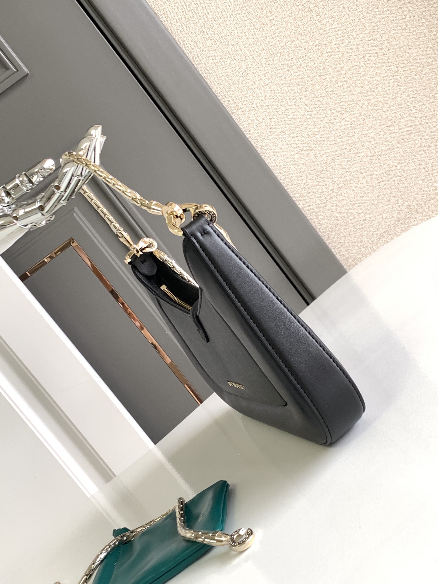 Serpenti leather handbag Bvlgari Black in Leather -