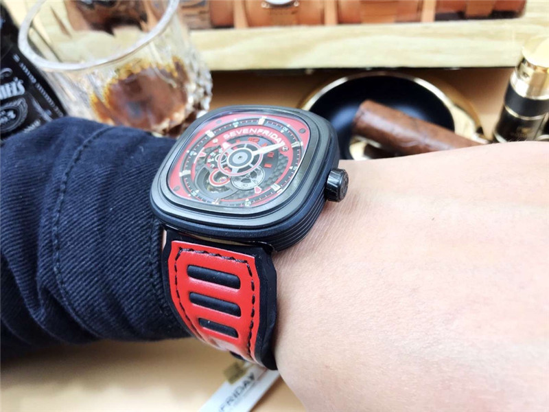SevenFriday P3C/04 Red - Black - Bold Design Watch - Image 3