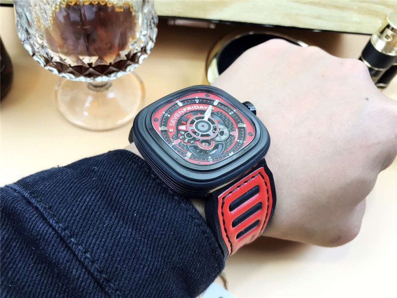 SevenFriday P3C/04 Red - Black - Bold Design Watch - Image 6