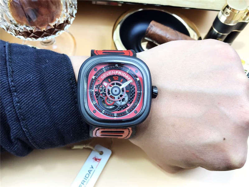 SevenFriday P3C/04 Red - Black - Bold Design Watch - Image 7