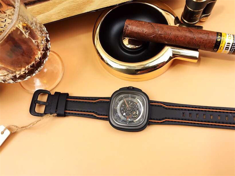 SevenFriday Gulf Run Limited Edition Watch - Black & Orange - Image 5