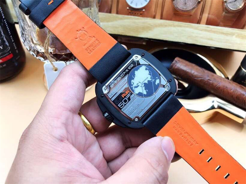 SevenFriday Gulf Run Limited Edition Watch - Black & Orange - Image 2