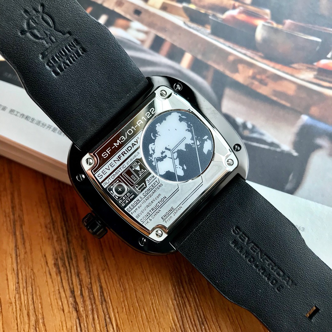SevenFriday T1/01 - Black & Grey Automatic Watch - Image 2