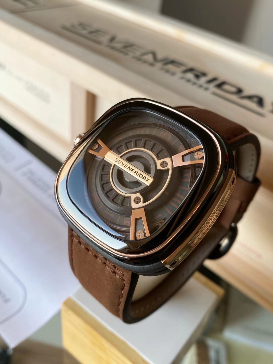 SevenFriday M3/01 Brown - Industrial Design Watch - Image 5