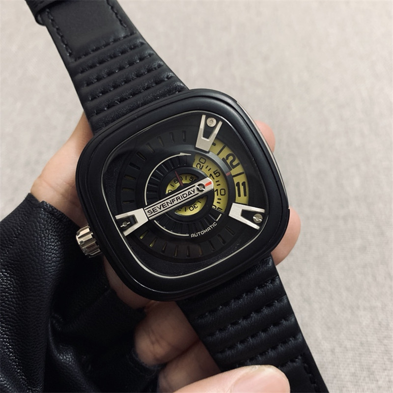 SevenFriday V3/01 Black - SevenFriday V3/01 - Black Leather Automatic - Image 8