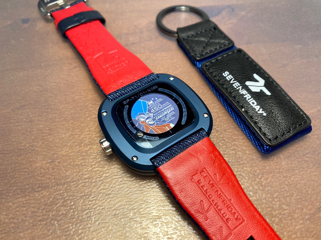 SevenFriday T2/01 Blue Denim Strap Watch - Image 2