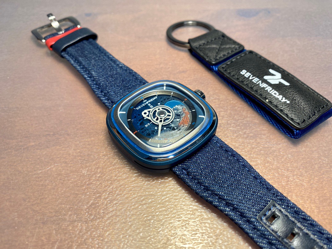 SevenFriday T2/01 Blue Denim Strap Watch - Image 5