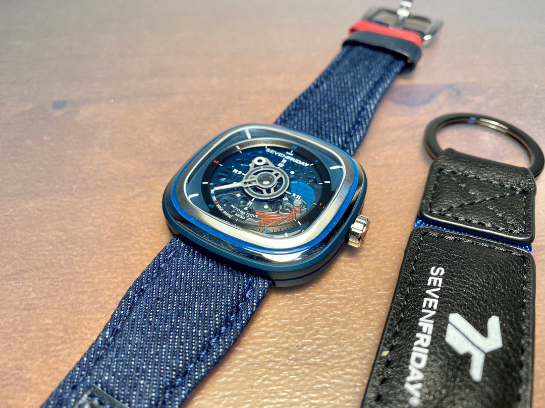 SevenFriday T2/01 Blue Denim Strap Watch - Image 4