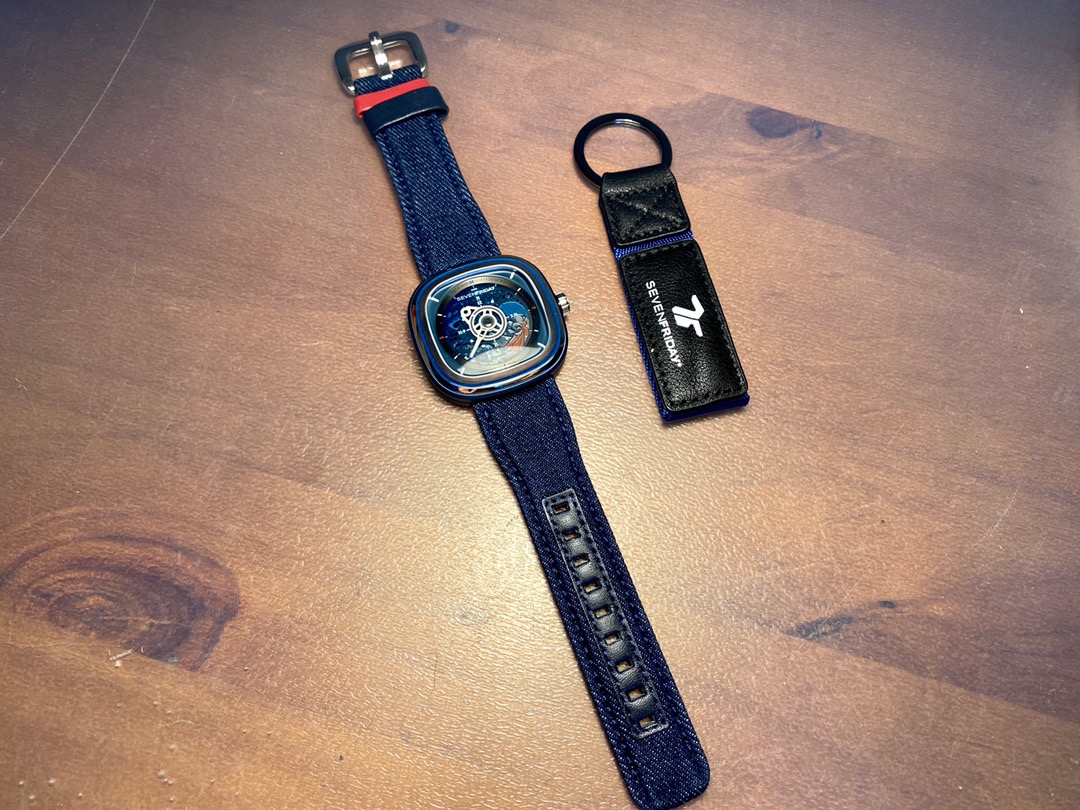 SevenFriday T2/01 Blue Denim Strap Watch - Image 6