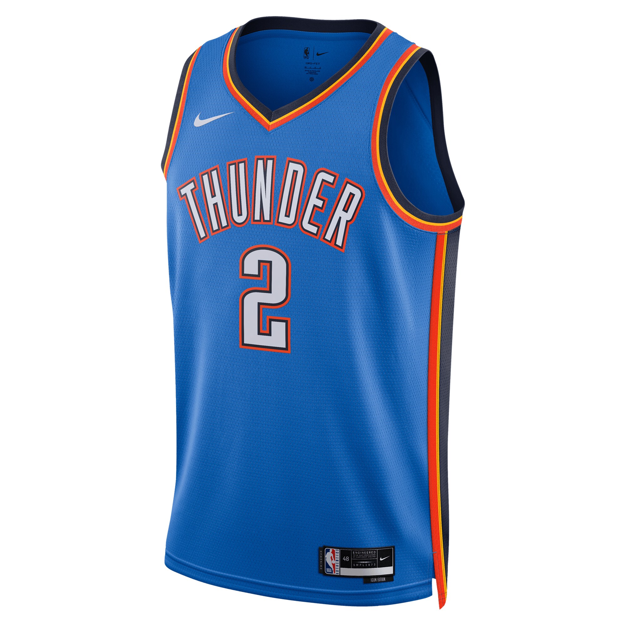 Nike SGA Thunder Blue Jersey - Amazing 2024 Icon Edition Replica