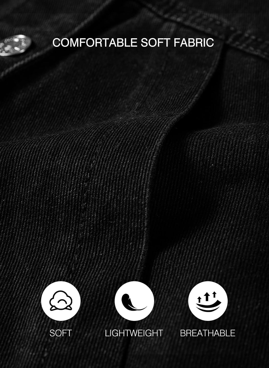 SHEWIN Womens Denim Jacket Casual Long Sleeve Drop Shoulder Button Front Jean Jacket Coat With Pockets