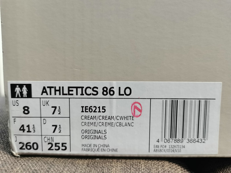 Shoes Adidas 132DAdidas/Adidas Fear OF God Fog x Ad Athletics 86 Lo IE6213 heavyweight joint fashion casual sneakers, the shoe body is still the usual 37 of Fear of God