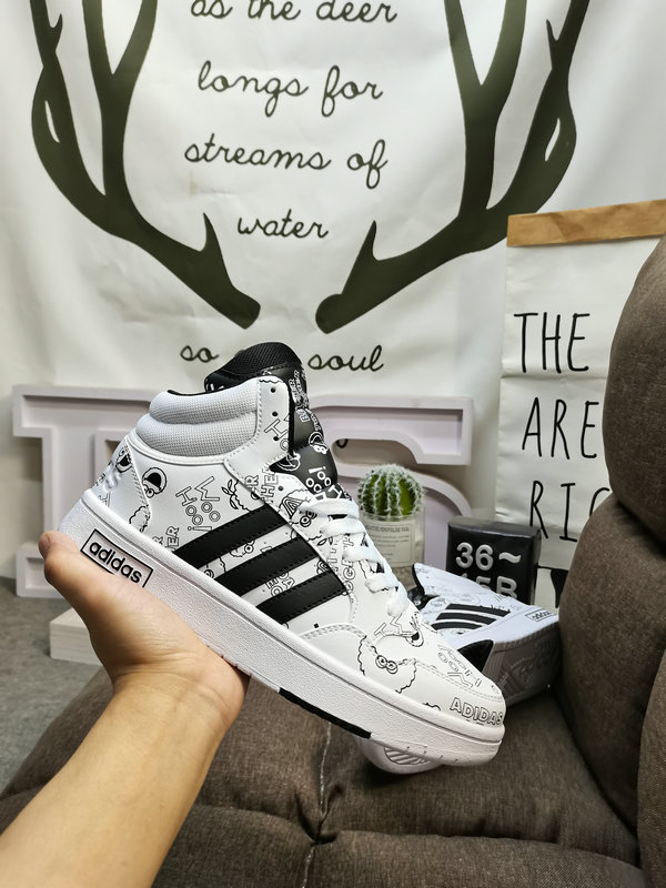Shoes Adidas 173D Adidas/Adidas☘️ Men’s and women’s shoes couple shoes NEO white shoes Yi Yangqianxi Dilireba celebrity same style HOOPS 3.0 autumn and winter sports casual shoes 28