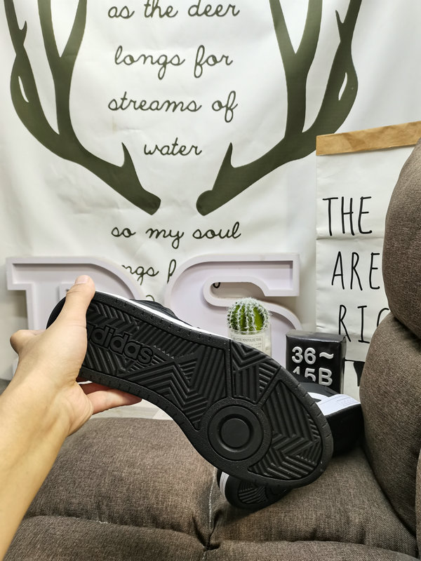 Shoes Adidas 173D Adidas/Adidas☘️ Men’s and women’s shoes couple shoes NEO white shoes Yi Yangqianxi Dilireba celebrity same style HOOPS 3.0 autumn and winter sports casual shoes 28