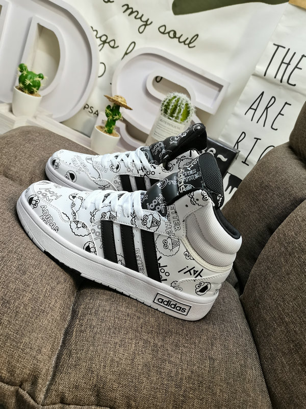 Shoes Adidas 173D Adidas/Adidas☘️ Men’s and women’s shoes couple shoes NEO white shoes Yi Yangqianxi Dilireba celebrity same style HOOPS 3.0 autumn and winter sports casual shoes 28
