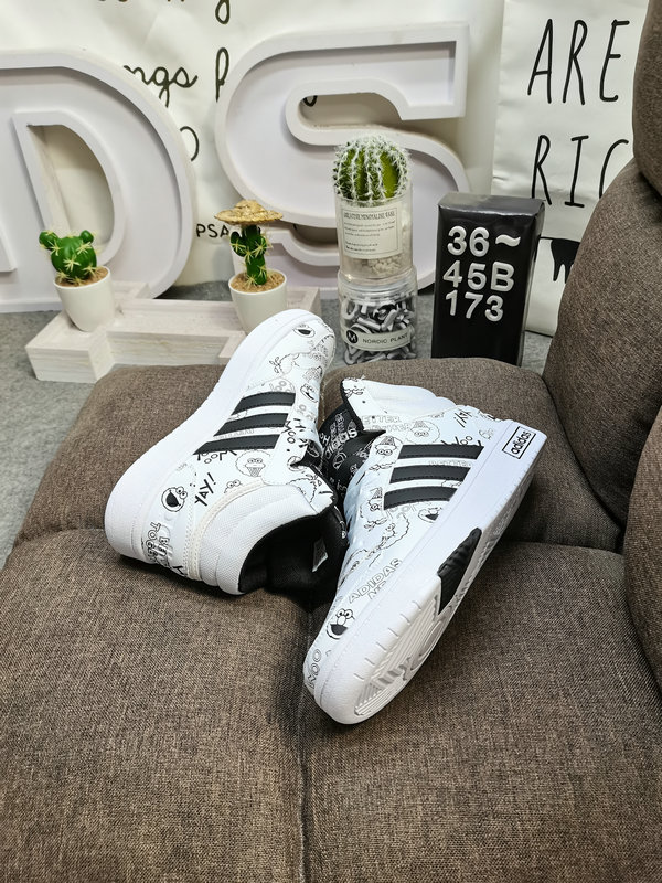 Shoes Adidas 173D Adidas/Adidas☘️ Men’s and women’s shoes couple shoes NEO white shoes Yi Yangqianxi Dilireba celebrity same style HOOPS 3.0 autumn and winter sports casual shoes 28