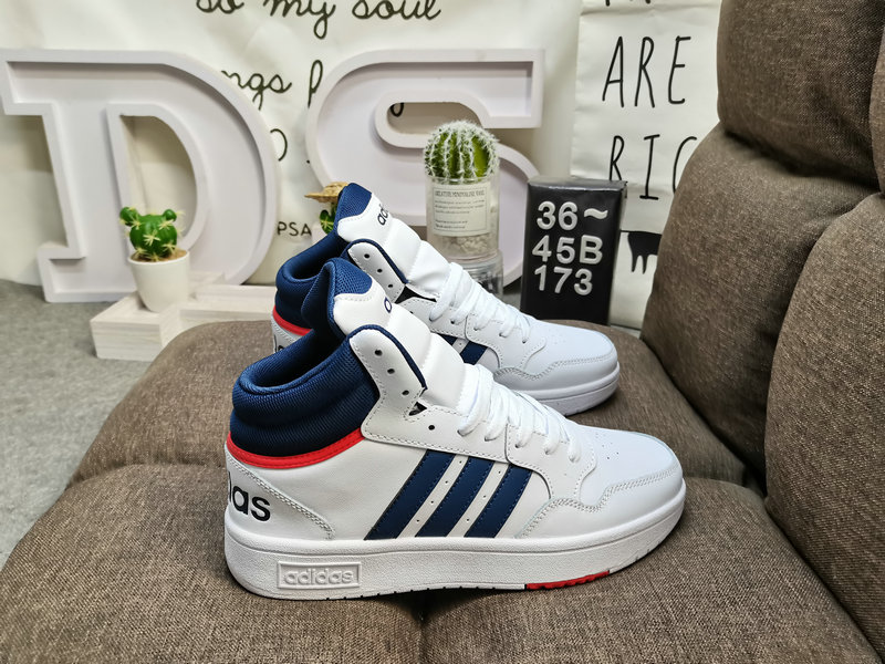Shoes Adidas 173D Adidas/Adidas☘️ Men’s and women’s shoes couple shoes NEO white shoes Yi Yangqianxi Dilireba celebrity same style HOOPS 3.0 autumn and winter sports casual shoes 28