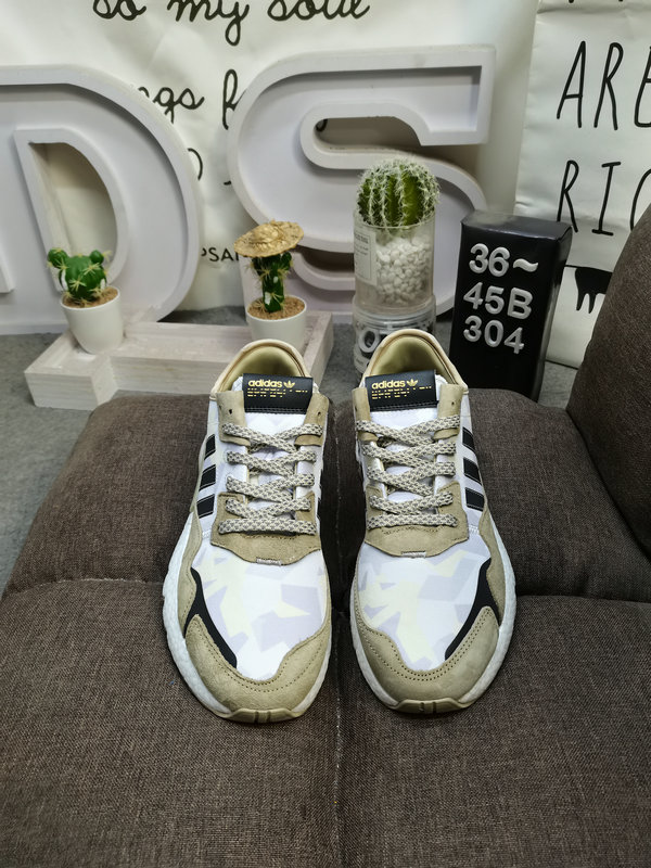 Shoes Adidas 304D corporate grade Adidas Nite Jogger 2019 Boost earth tone barcode Wang Jiaer endorsement model knitted breathable upper night walker 3M reflective really explosive outsole retro running shoes. Jacquard breathable mesh with 10