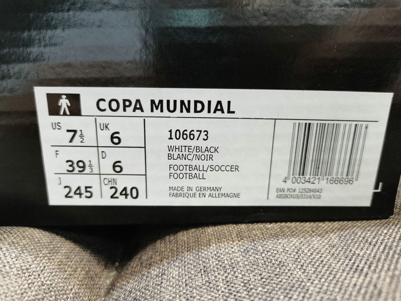 Shoes Adidas 341D company level✅Adidas Adidas PERFORMANCE COPA MUNDIAL Adidas football shoes The shoes follow the streamlined design of football shoes. The shoe body has special craftsmanship materials and rubberized rubber soles. Create 19