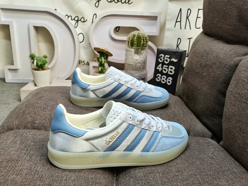 Shoes Adidas 386D Adidas Gazelle Indoor DM JI2711 Casual Wear-resistant Lightweight Low-top Sneakers This Adidas sneaker is a revival of the 1979 Gazele lndoor sneaker, with soft suede and 10