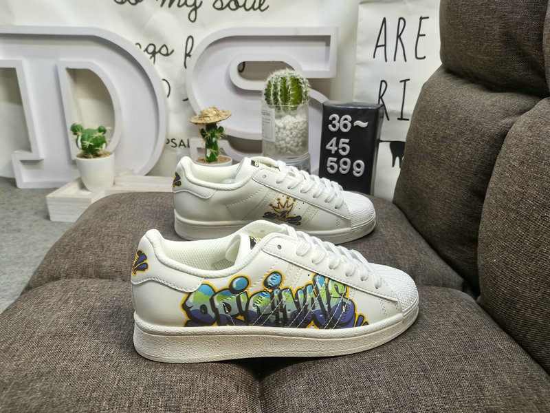 Shoes Adidas 599D Adidas Originals Superstar shell head classic versatile casual sports shoes with wear-resistant upper #High-density EVA foam soft cushioning midsole pull-up process ❗58