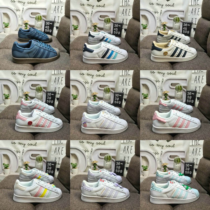 Shoes Adidas 599D Adidas Originals Superstar shell head classic versatile casual sports shoes with wear-resistant upper #High-density EVA foam soft cushioning midsole pull-up process ❗58