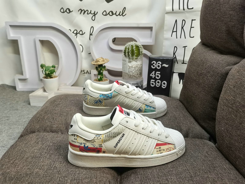 Shoes Adidas 599D Adidas Originals Superstar shell head classic versatile casual sports shoes with wear-resistant upper #High-density EVA foam soft cushioning midsole pull-up process ❗58