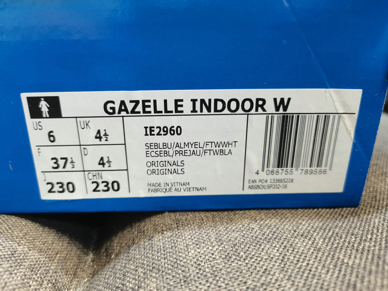 Shoes Adidas 862D company-level genuine half-size adlidas Adidas originals Gazelle Indoor casual wear-resistant lightweight low-top sneakers This Adidas sports shoe is 1979 Gazele lndoor19