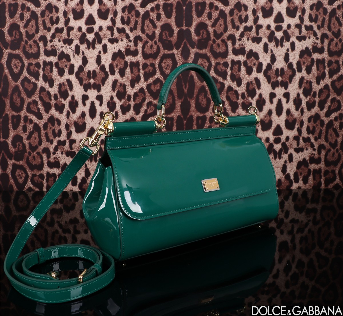 Sicily leather handbag Dolce & Gabbana Green in Leather