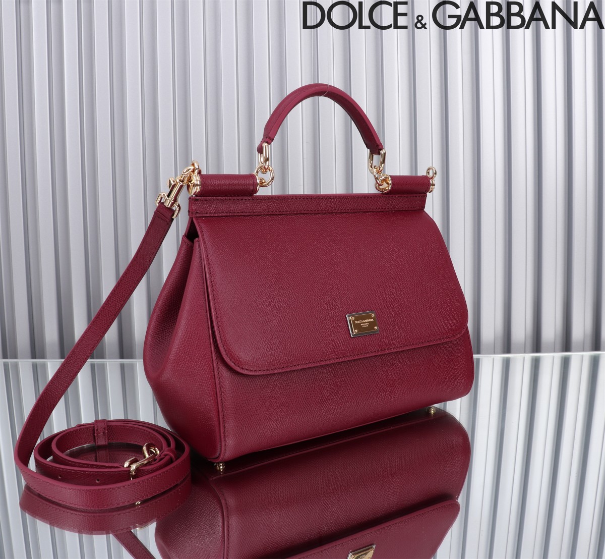 Sicily leather handbag Dolce & Gabbana Red in Leather -