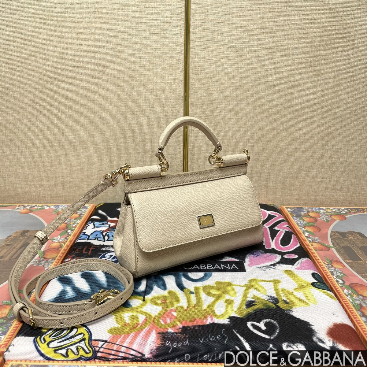 Sicily leather handbag Dolce & Gabbana White in Leather -