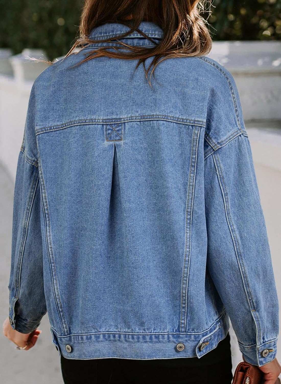 Sidefeel Women’s Denim Jackets Casual Long Sleeve 2025 Spring Outfits Zimbaplatinum Jean Jacket