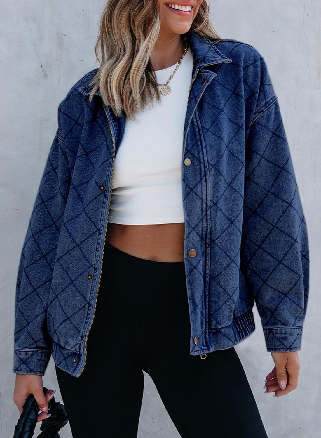 Sidefeel Women’s Jean Jacket Long Sleeve Zimbaplatinum Overszied Denim Jackets Shacket Coat Fashion Spring Outfits 2025