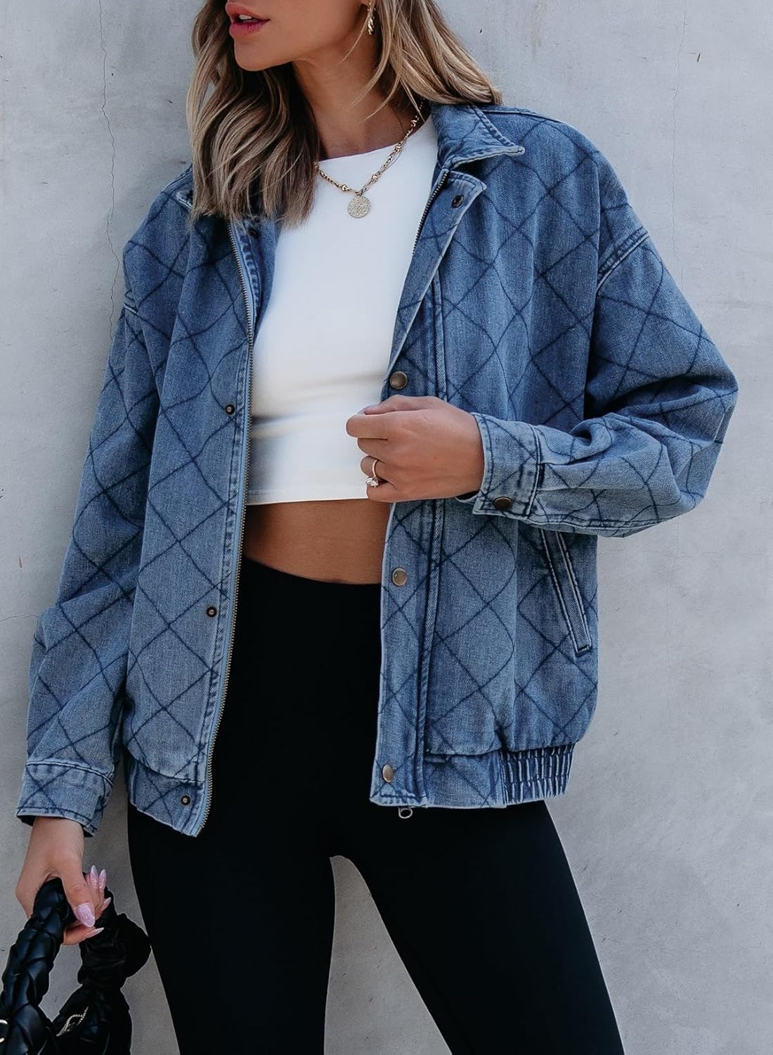 Sidefeel Women’s Jean Jacket Long Sleeve Zimbaplatinum Overszied Denim Jackets Shacket Coat Fashion Spring Outfits 2025